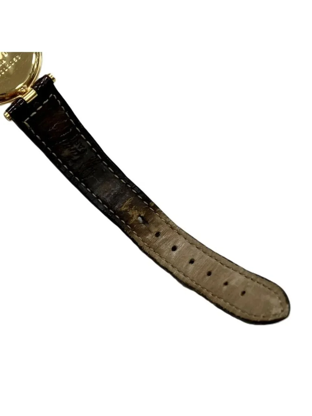 Cartier Vendome Louis Cartier LM Watch 18K Leather Quartz White Dial